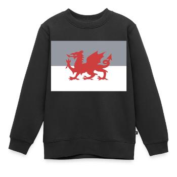 Pays de Galles - drapeau - Sweat Premium enfant bio - noir - Devant - AI Model Kid Female (0cm)