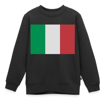 italien - Kinder Premium Organic Sweatshirt - Schwarz - Vorne - AI Model Kid Female (0cm)
