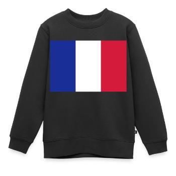 Frankreich - Kinder Premium Organic Sweatshirt - Schwarz - Vorne - AI Model Kid Female (0cm)