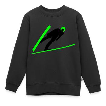 Skispringer - Kinder Premium Organic Sweatshirt - Schwarz - Vorne - AI Model Kid Female (0cm)