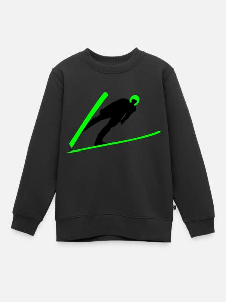 Skispringer - Kinder Premium Organic Sweatshirt - Schwarz