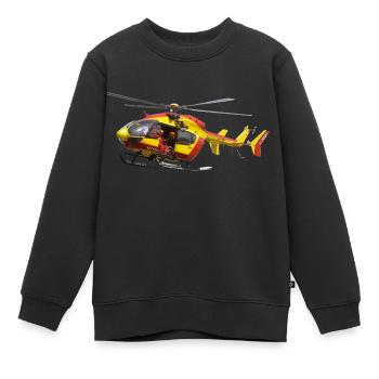 Zivilhubschrauber EC145 Sicherheit - Kinder Premium Organic Sweatshirt - Schwarz - Vorne - AI Model Kid Female (0cm)