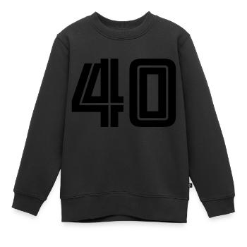 40 - Kinder Premium Organic Sweatshirt - Schwarz - Vorne - AI Model Kid Female (0cm)