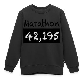 Marathon 42 195 Kilometer - Kinder Premium Organic Sweatshirt - Schwarz - Vorne - AI Model Kid Female (0cm)