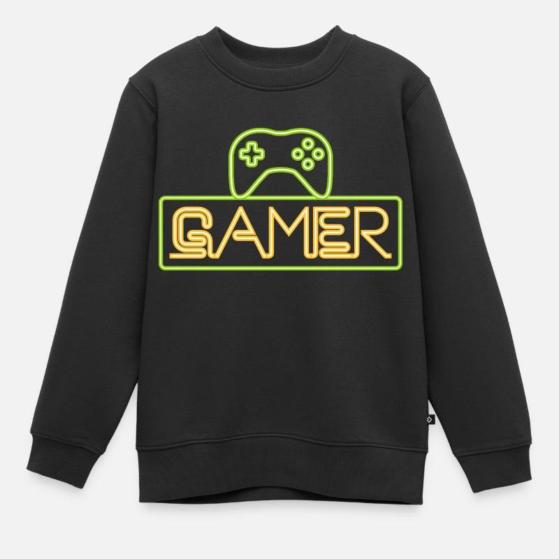 Gamer Neon - Sweat Premium enfant bio - noir