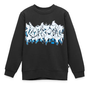 Kreuzberg Eisblau SF - Kinder Premium Organic Sweatshirt - Schwarz - Vorne - AI Model Kid Female (0cm)