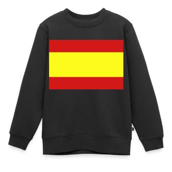 spain flag - Kinder Premium Organic Sweatshirt - Schwarz - Vorne - AI Model Kid Female (0cm)