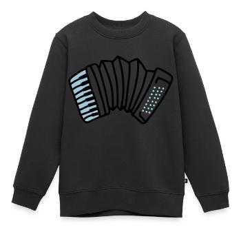 accordeon - Sweat Premium enfant bio - noir - Devant - AI Model Kid Female (0cm)