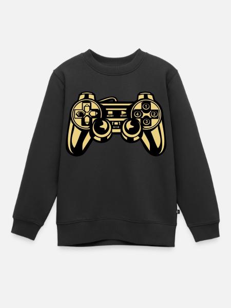 Gaming - Kinder Premium Organic Sweatshirt - Schwarz