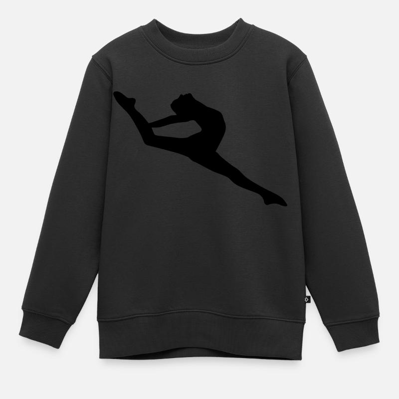 Danseuse de ballet vecteur Silhouette - Sweat Premium enfant bio - noir