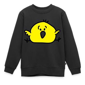 dickes Vögelchen - Kinder Premium Organic Sweatshirt - Schwarz - Vorne - AI Model Kid Female (0cm)