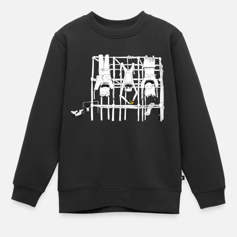cour de récréation - Sweat Premium enfant bio - noir