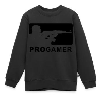 progamer - Sweat Premium enfant bio - noir - Devant - AI Model Kid Female (0cm)