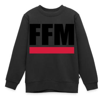 FFM - Frankfurt am Main - Kinder Premium Organic Sweatshirt - Schwarz - Vorne - AI Model Kid Female (0cm)