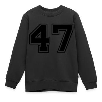 47 - Kinder Premium Organic Sweatshirt - Schwarz - Vorne - AI Model Kid Female (0cm)