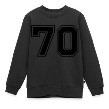 70 - Kinder Premium Organic Sweatshirt - Schwarz - Vorne - AI Model Kid Female (0cm)
