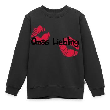 Omas Liebling - Kinder Premium Organic Sweatshirt - Schwarz - Vorne - AI Model Kid Female (0cm)
