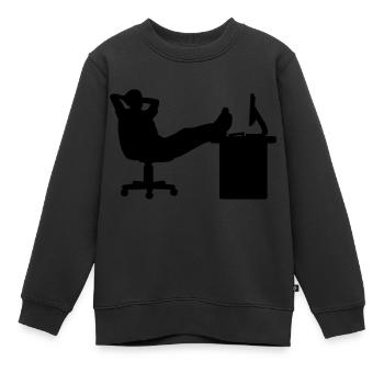 Boss relax - Kinder Premium Organic Sweatshirt - Schwarz - Vorne - AI Model Kid Female (0cm)