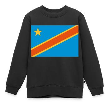 drapeau Congo Kinshasa - Congo flag - Sweat Premium enfant bio - noir - Devant - AI Model Kid Female (0cm)