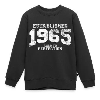 established 1965 - aged to perfection (de) - Kinder Premium Organic Sweatshirt - Schwarz - Vorne - AI Model Kid Female (0cm)