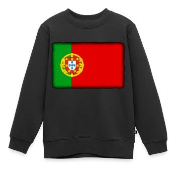 drapeau portugais - Sweat Premium enfant bio - noir - Devant - AI Model Kid Female (0cm)