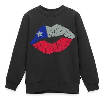 Pout (Chili) - Sweat Premium enfant bio - noir - Devant - AI Model Kid Female (0cm)