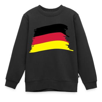 '-Flagge - Kinder Premium Organic Sweatshirt - Schwarz - Vorne - AI Model Kid Female (0cm)