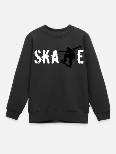 Skate - Sweat Premium enfant bio - noir