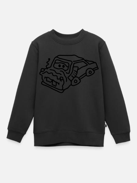 auto_accident - Kinder Premium Organic Sweatshirt - Schwarz