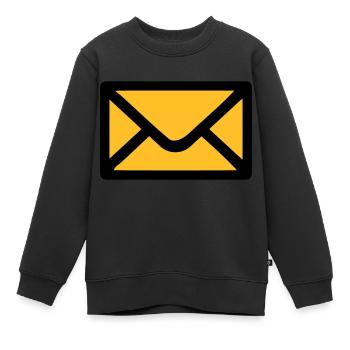 Brief Umschlag - Kinder Premium Organic Sweatshirt - Schwarz - Vorne - AI Model Kid Female (0cm)