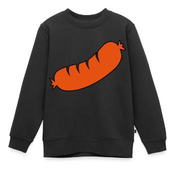 saucisse - Sweat Premium enfant bio - noir - Devant - AI Model Kid Female (0cm)