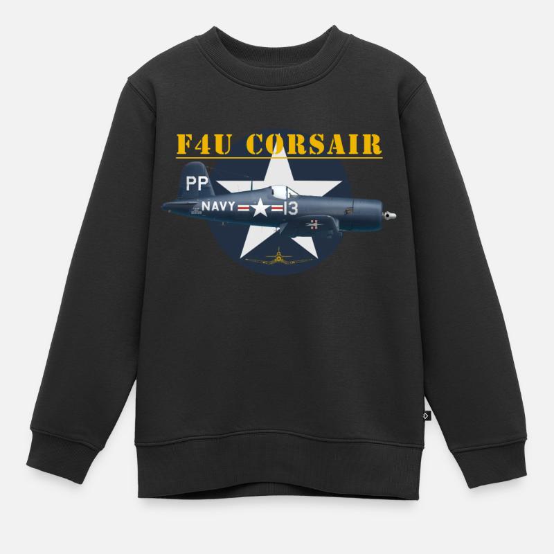 F4U-5P shirt design - Sweat Premium enfant bio - noir