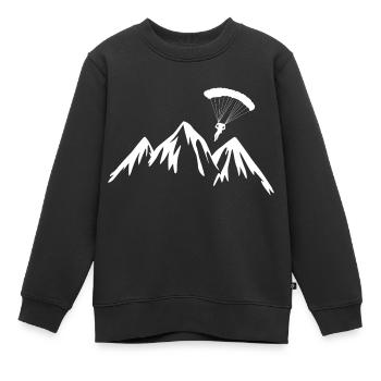 Paragliding Extremsport Paraglider - Kinder Premium Organic Sweatshirt - Schwarz - Vorne - AI Model Kid Female (0cm)