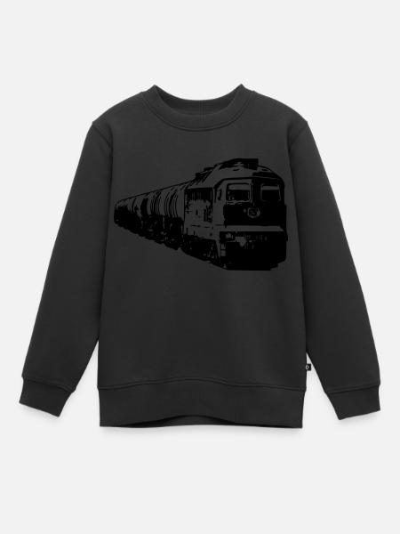 Le train de marchandises - Sweat Premium enfant bio - noir