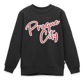 Prag - Kinder Premium Organic Sweatshirt - Schwarz - Vorne - AI Model Kid Female (0cm)