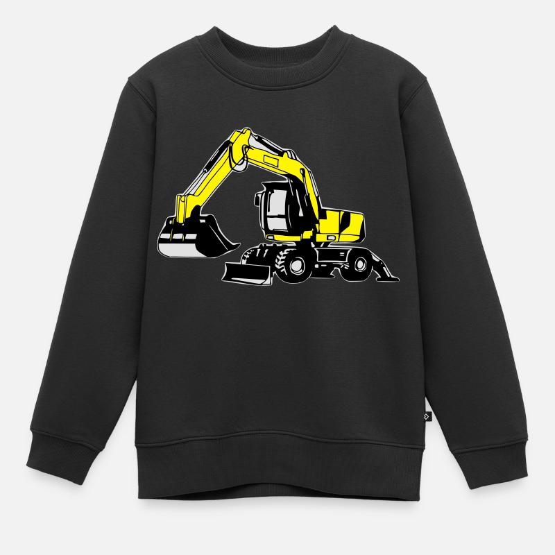 Mobilbagger 2 - Kinder Premium Organic Sweatshirt - Schwarz