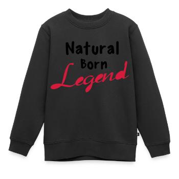 Born Legend - Sweat Premium enfant bio - noir - Devant - AI Model Kid Female (0cm)