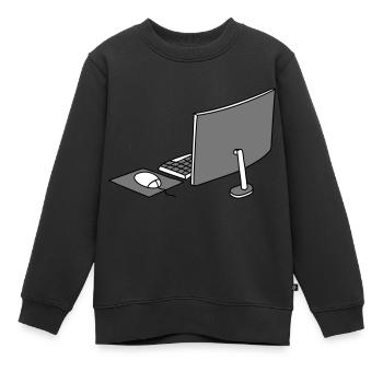souris clavier écran bureau à domicile bureau travail - Sweat Premium enfant bio - noir - Devant - AI Model Kid Female (0cm)