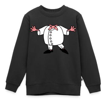 chef koch koerper schuerze kochen restaurant meist - Kinder Premium Organic Sweatshirt - Schwarz - Vorne - AI Model Kid Female (0cm)