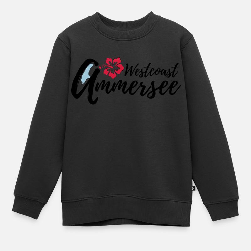 Ammersee Westcoast 3c - Kinder Premium Organic Sweatshirt - Schwarz