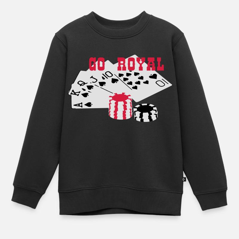 Royal Flush GO ROYAL - Kinder Premium Organic Sweatshirt - Schwarz
