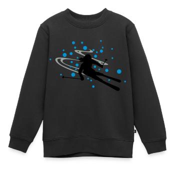 Skifahrerin Schnee - Kinder Premium Organic Sweatshirt - Schwarz - Vorne - AI Model Kid Female (0cm)