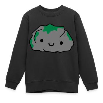 Stone Rock Stone - Kids Premium Organic Sweatshirt - black - Front - AI Model Kid Female (0cm)