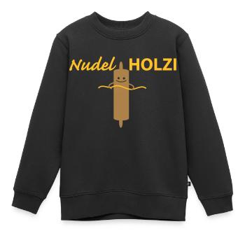 Nudelholz mit Nudel - Kinder Premium Organic Sweatshirt - Schwarz - Vorne - AI Model Kid Female (0cm)