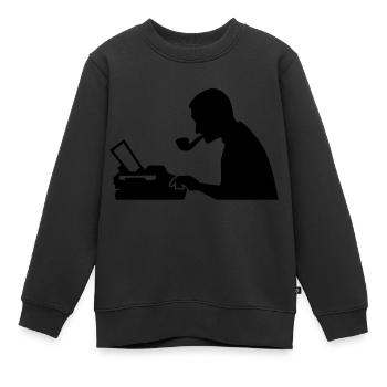 Journalist - Kinder Premium Organic Sweatshirt - Schwarz - Vorne - AI Model Kid Female (0cm)