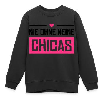 nie ohne meine chicas - Kinder Premium Organic Sweatshirt - Schwarz - Vorne - AI Model Kid Female (0cm)