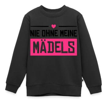 nie ohne meine mädels - Kinder Premium Organic Sweatshirt - Schwarz - Vorne - AI Model Kid Female (0cm)
