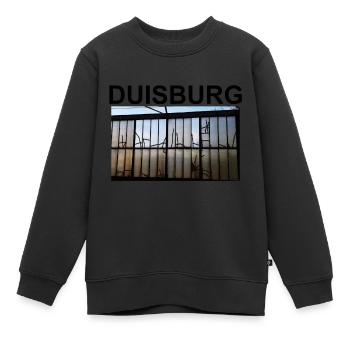 Duisburg - Kinder Premium Organic Sweatshirt - Schwarz - Vorne - AI Model Kid Female (0cm)