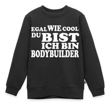 Bodybuilder - Kinder Premium Organic Sweatshirt - Schwarz - Vorne - AI Model Kid Female (0cm)