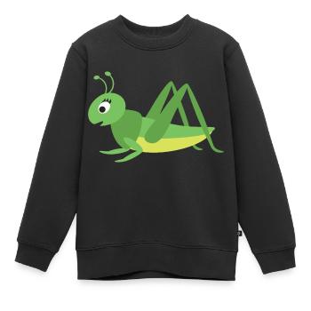 sauterelle - Sweat Premium enfant bio - noir - Devant - AI Model Kid Female (0cm)